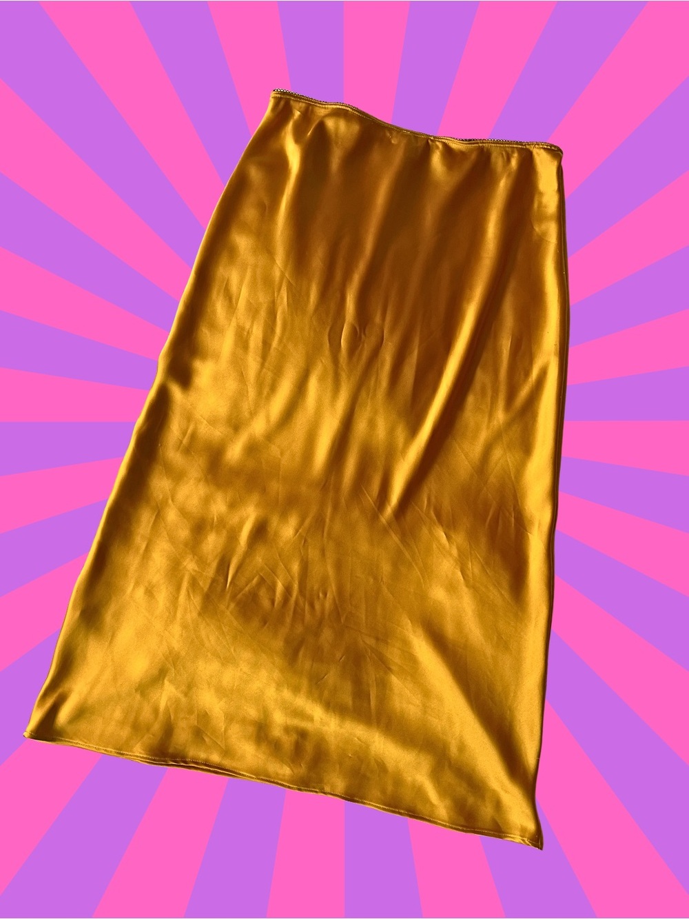 Satin Topshop midi skirt